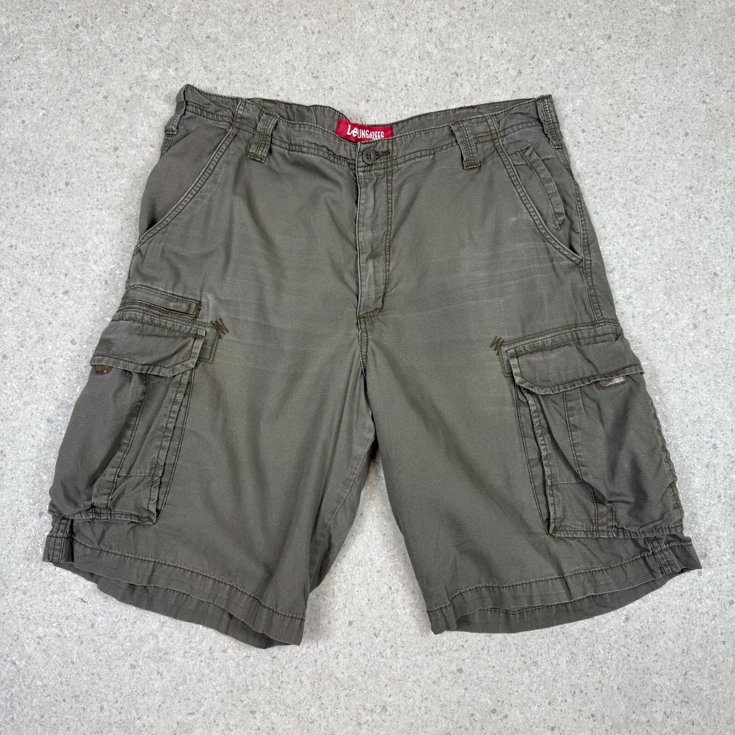Lee Cargo Shorts 36” Brown Colourway Baggy Fit Pockets