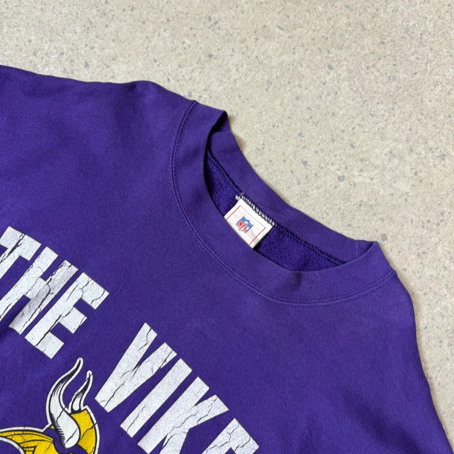 Vikings Sweatshirt XXL Purple Colourway Vintage NFL Relaxed Fit