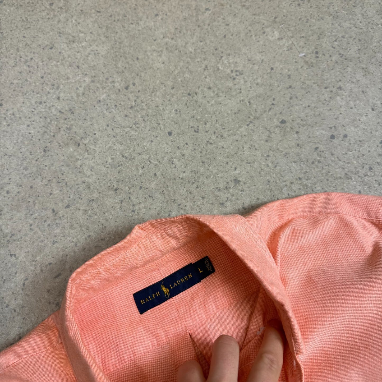 Ralph Lauren Shirt Large Peach Colourway Long Sleeve