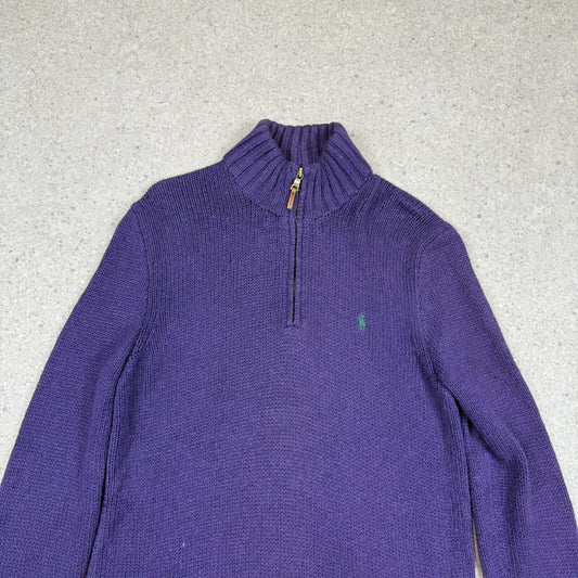 Polo Ralph Lauren 1/4 Zip Jumper Small Purple