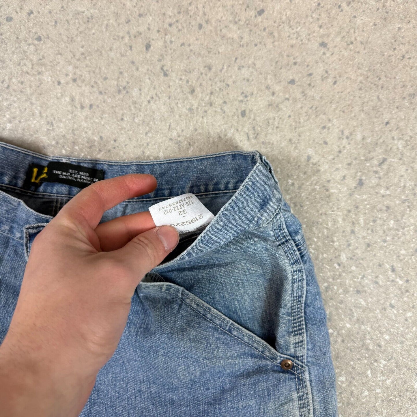 Lee Jorts 32” Blue Baggy Fit Denim Shorts Summer