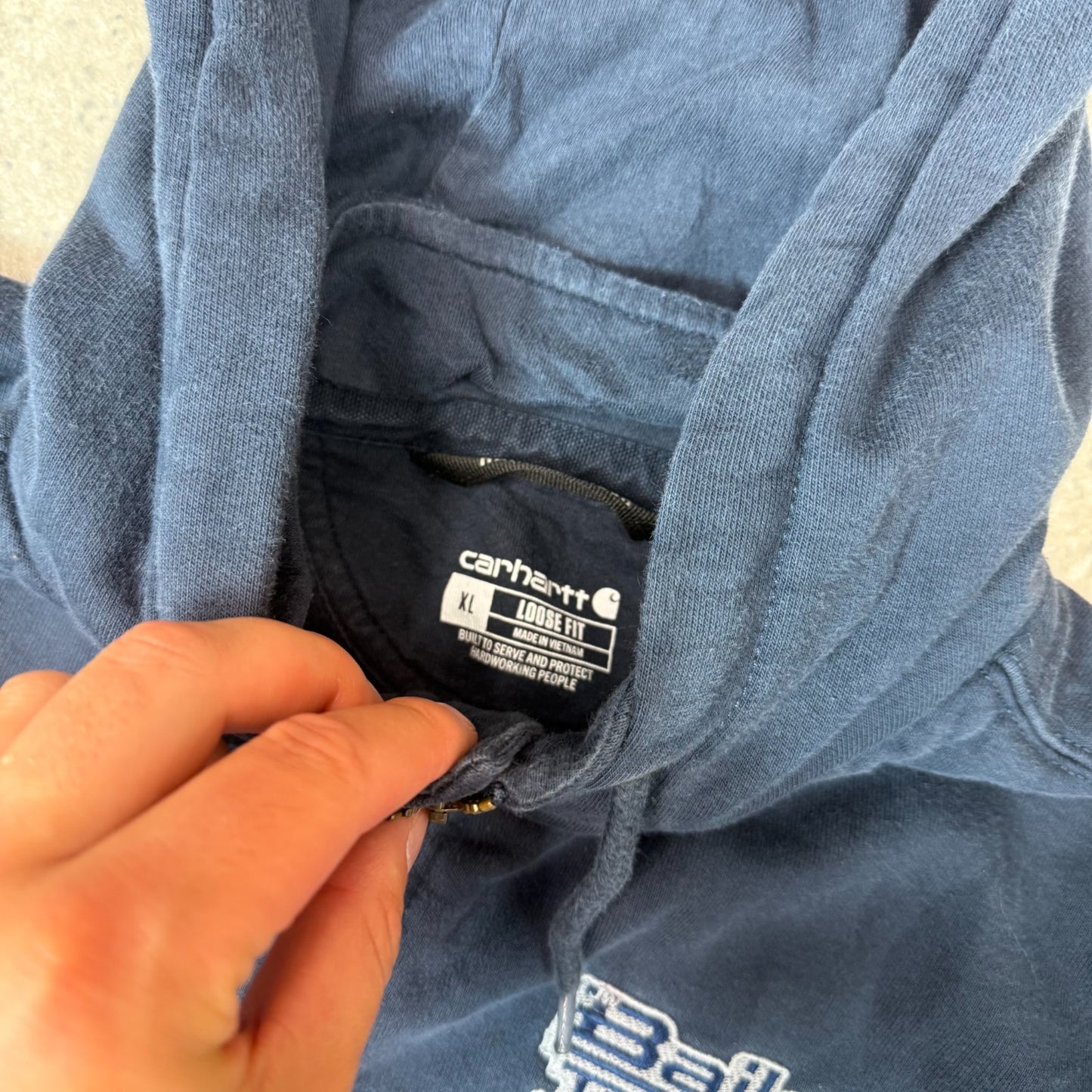 Carhartt Rain Defender XL 1/4 Zip Navy Colourway Hooded
