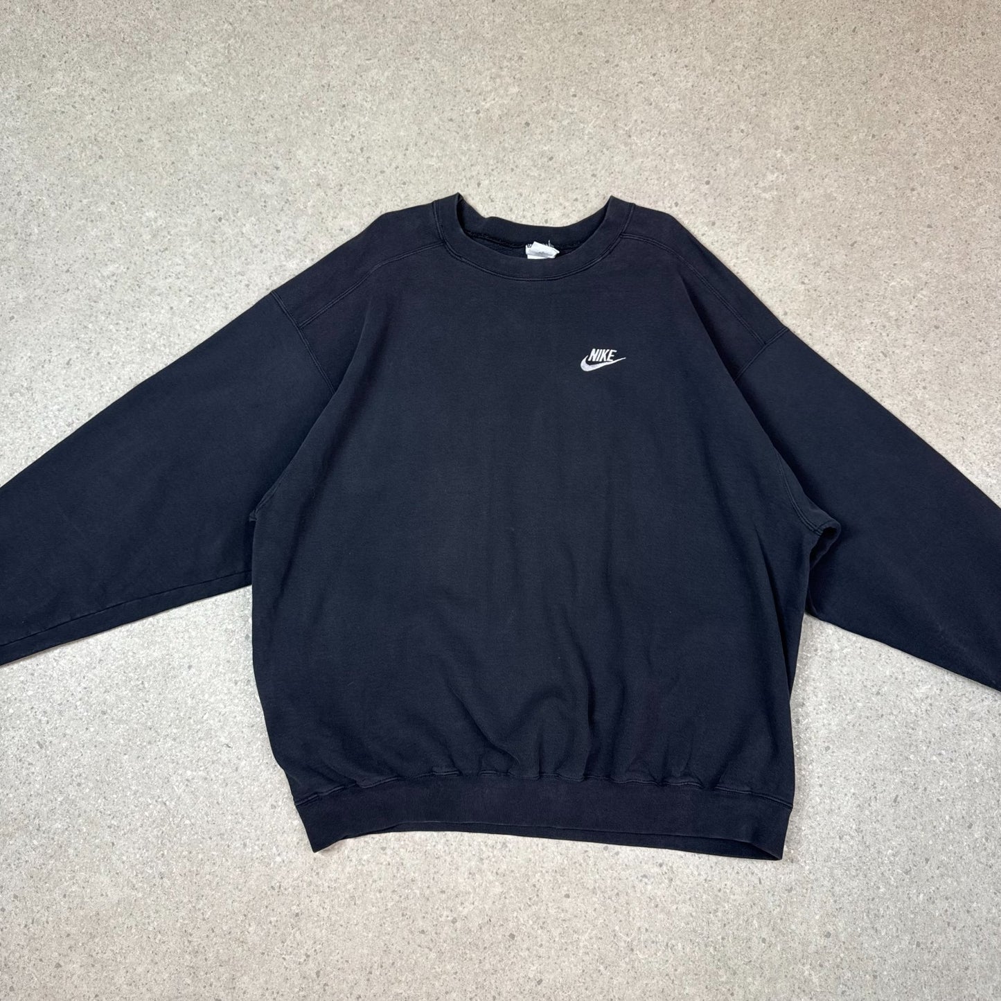 Nike Club Sweater 90s 2XL Black Colourway Made in USA Heavyweight