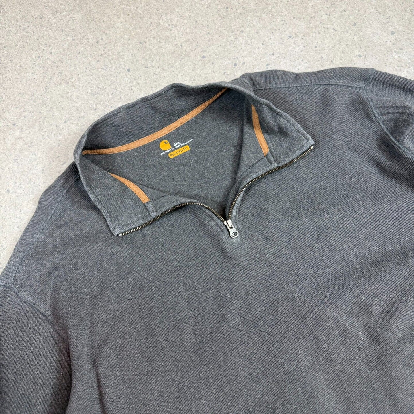 Carhartt 1/4 Zip Jumper 3XL Grey Colourway Logo Long Sleeve