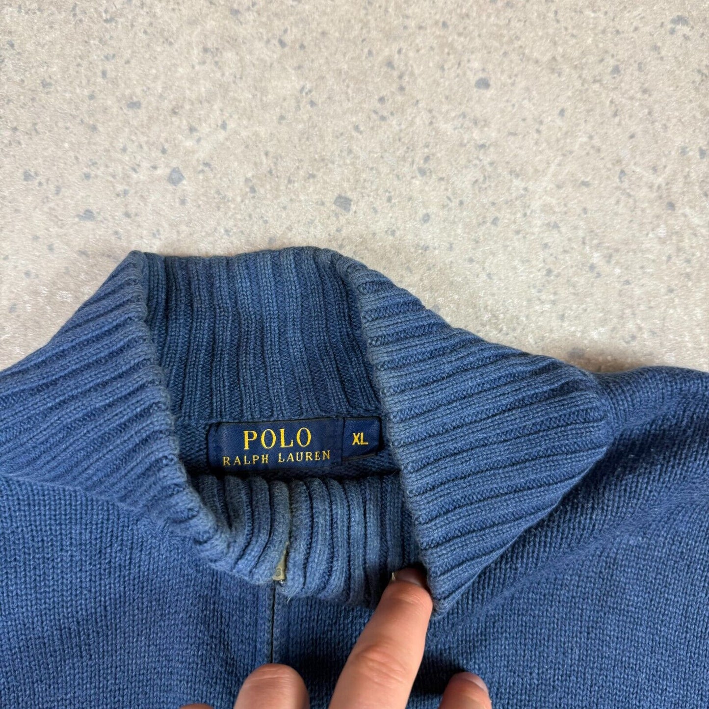 Ralph Lauren 1/4 Zip Jumper Large Blue