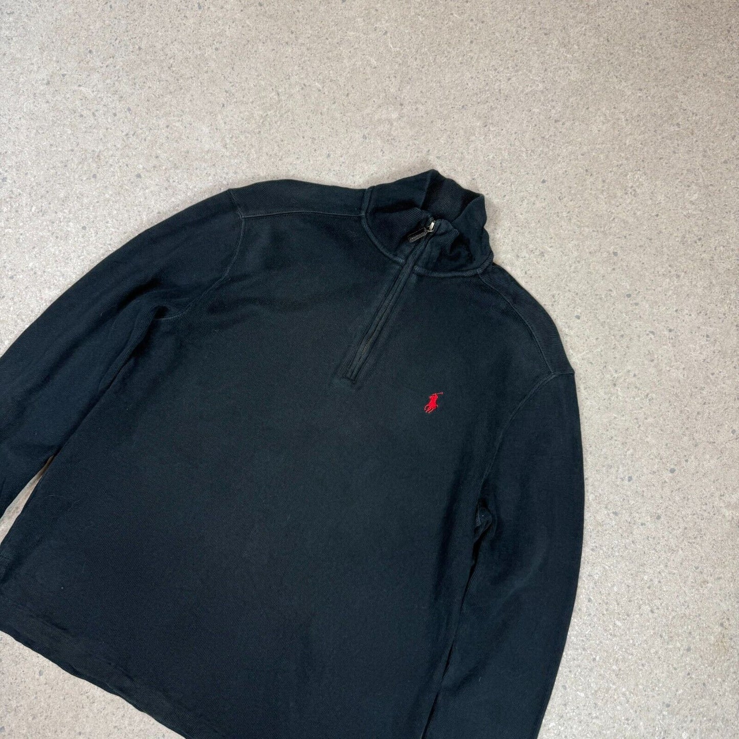 Ralph Lauren 1/4 Zip Jumper Medium Black