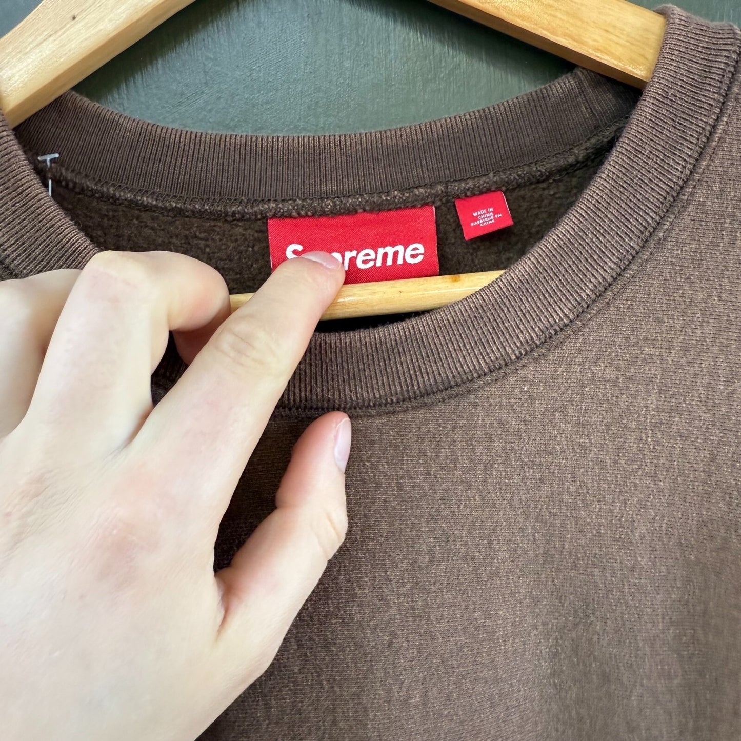 Supreme Box Logo Sweatshirt Brown XL Boxy Fit Long Sleeve