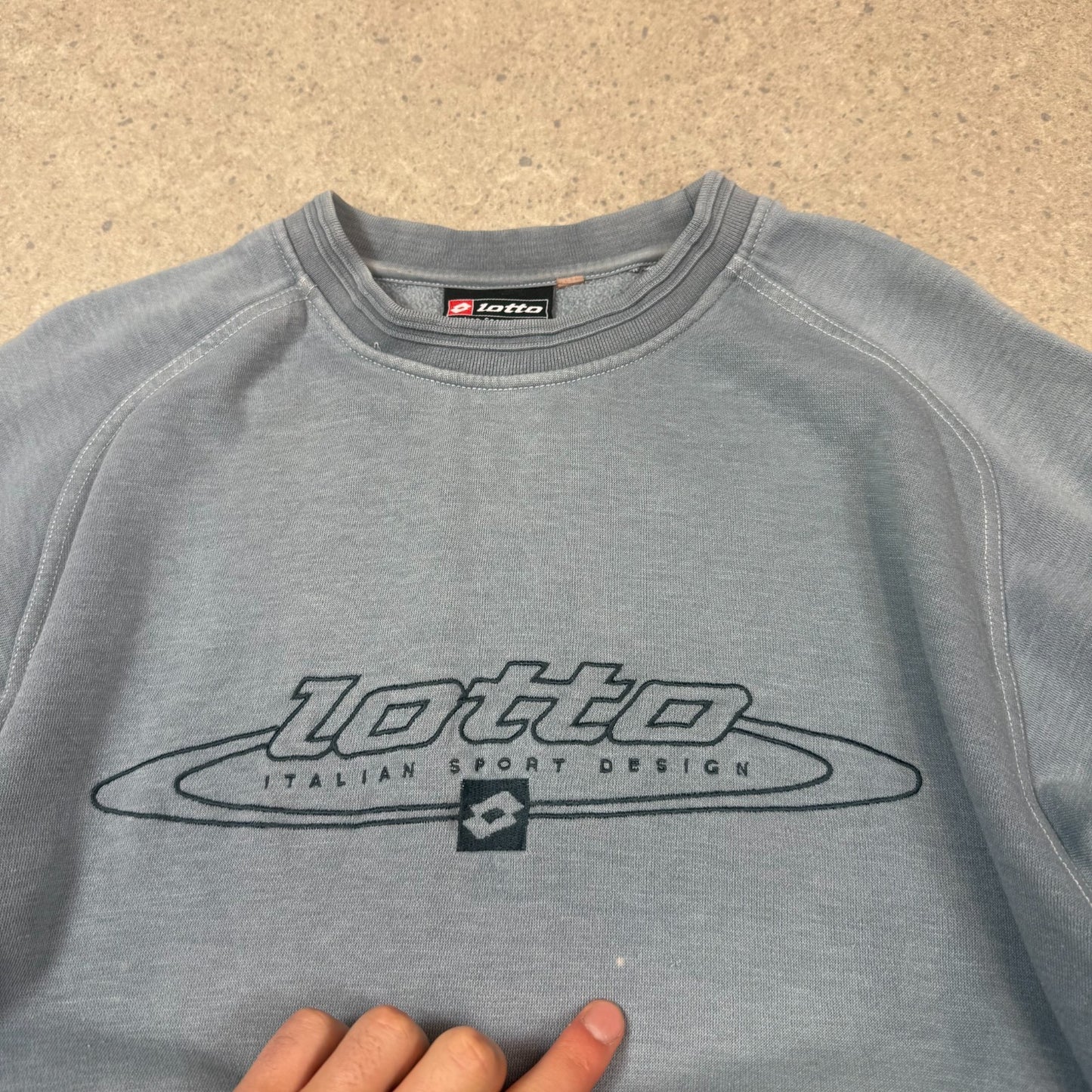 Lotto Vintage Sweatshirt Medium Blue Colourway Embroidered Logo