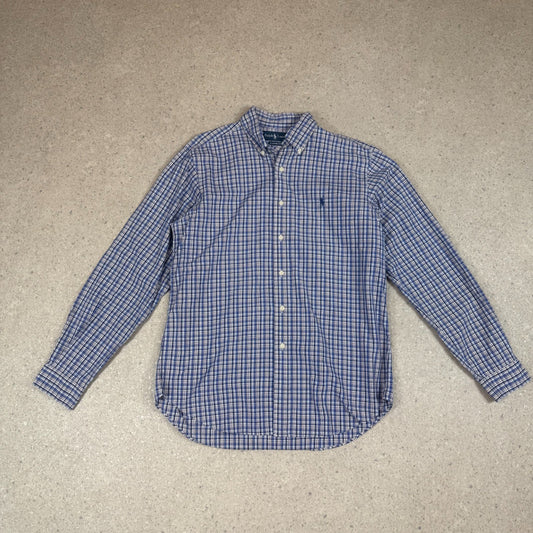 Ralph Lauren Shirt Large Check Embroidered Logo Long Sleeve