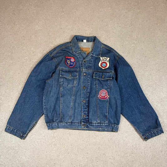 Bayern Jacket Large Blue Munich 2001 Champions League Winner Denim