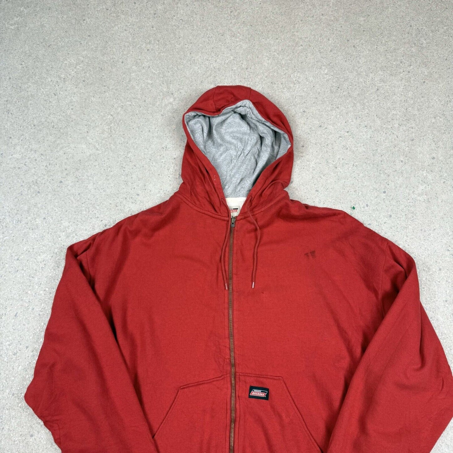 Dickies Full Zip Hoodie XL Red Cotton
