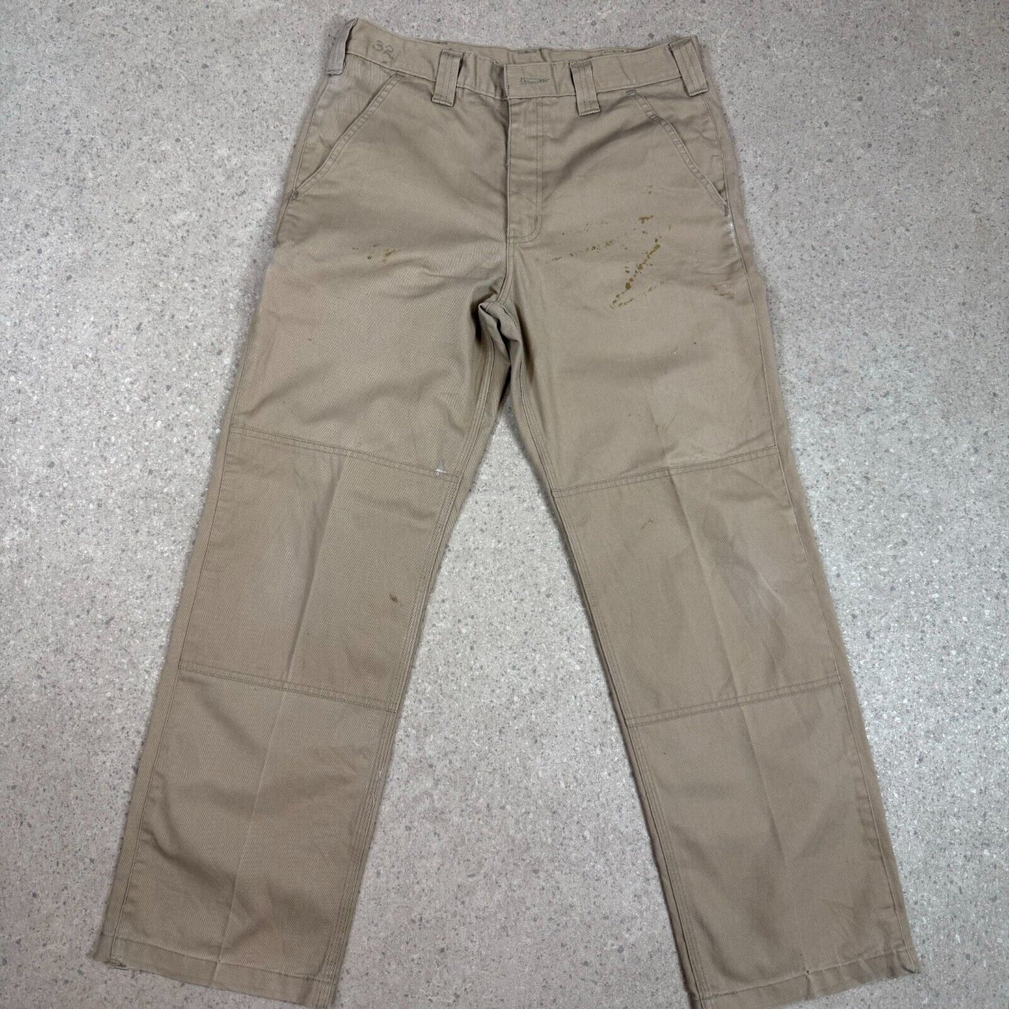 Carhartt Cream Trousers Pants 32x32 Double Knees