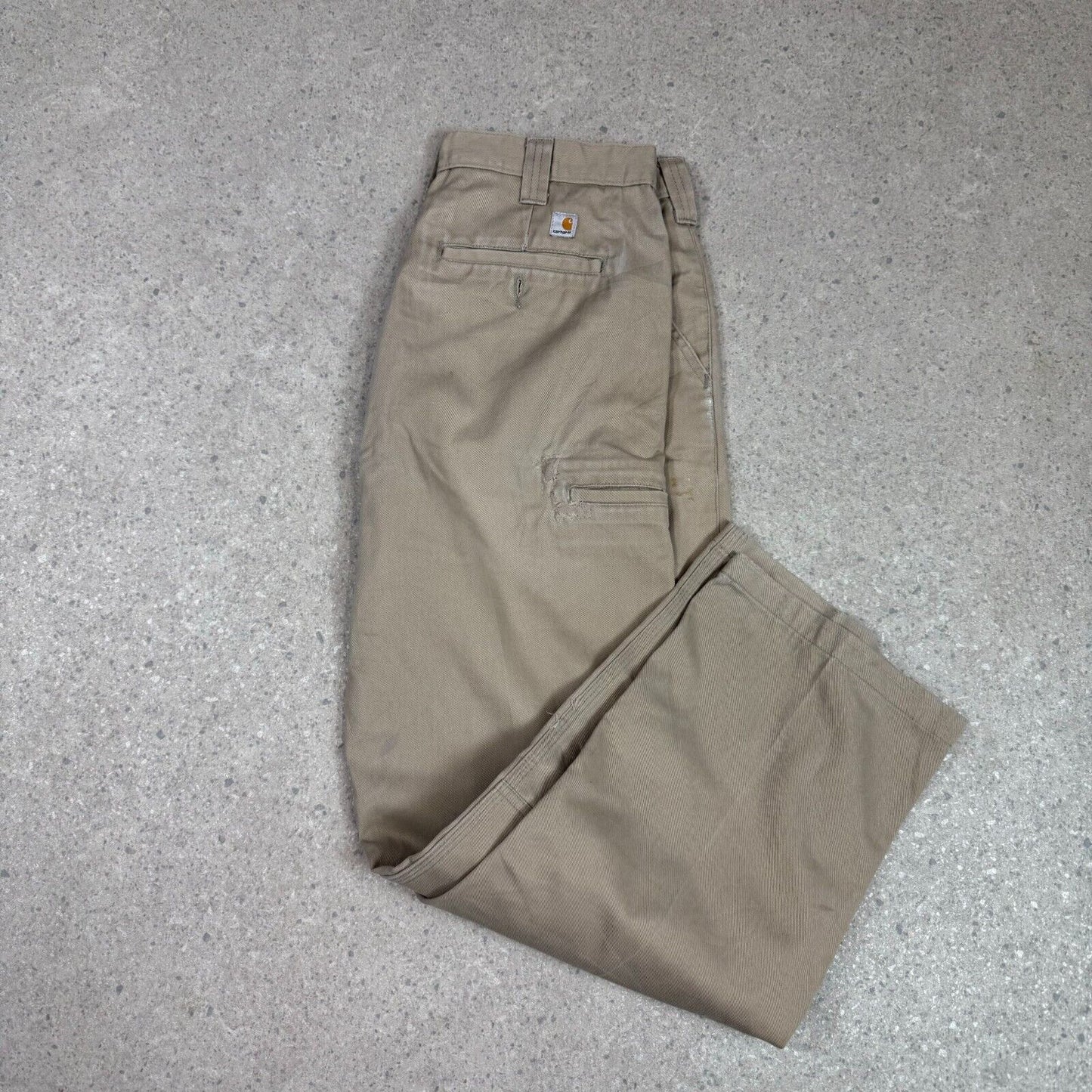 Carhartt Cream Trousers Pants 32x32 Double Knees
