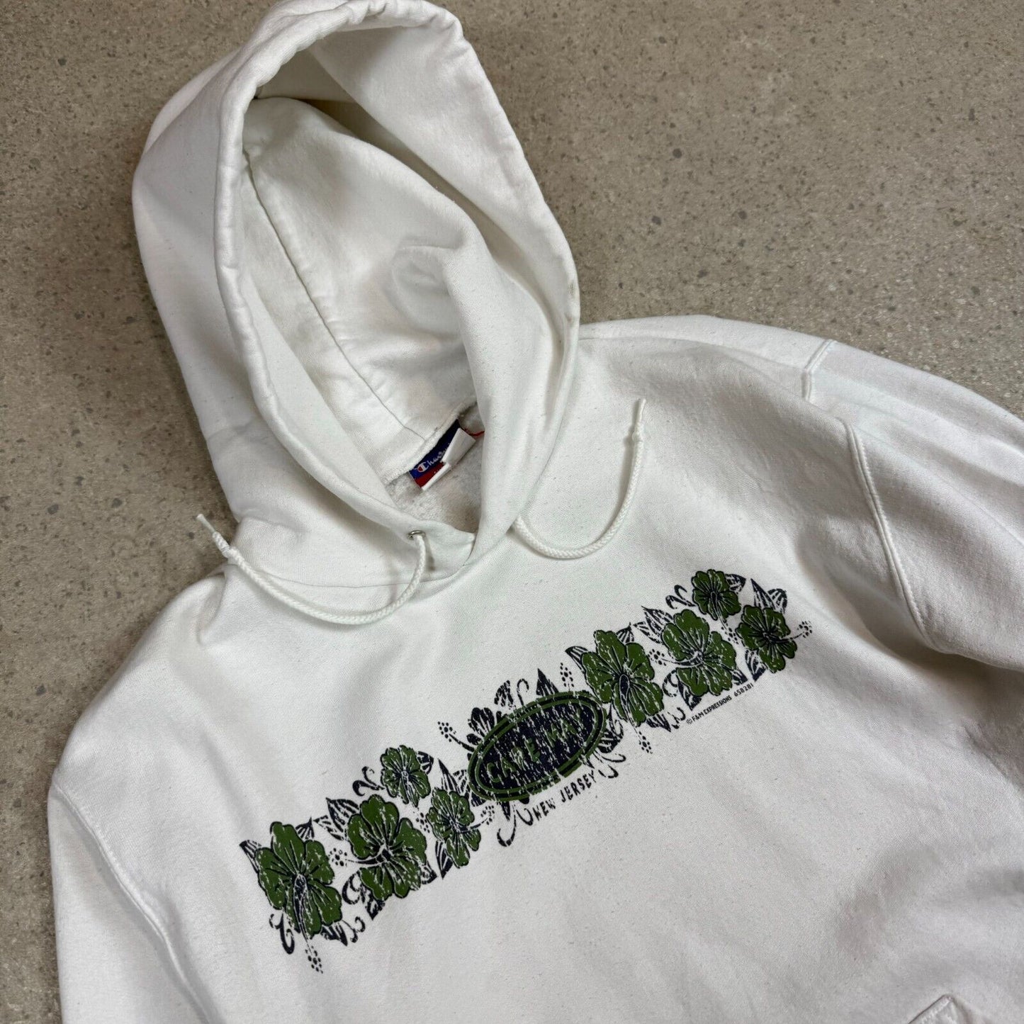 Champion New Jersey Hoodie Medium White