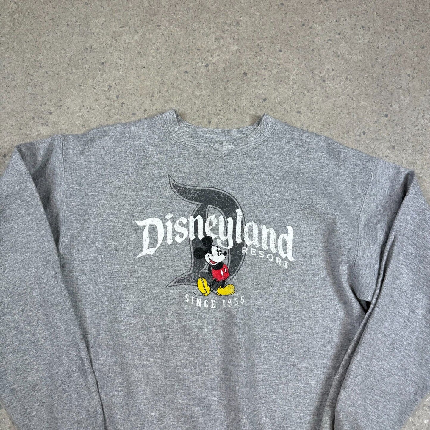 Disneyland Parks Resort Sweatshirt Small Gray Mickey Mouse Trip Y2K Crew Neck