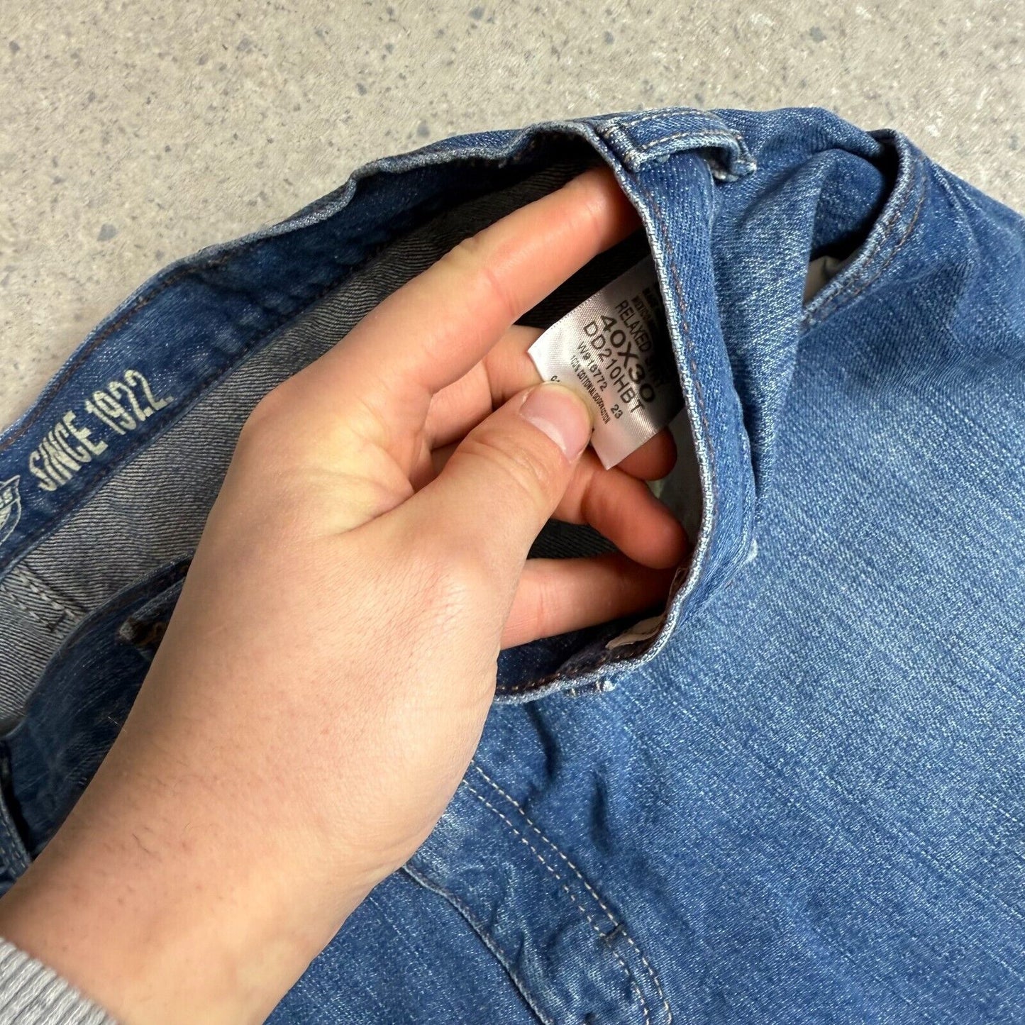 Dickies Jeans 40x30 Denim Blue Wide Leg