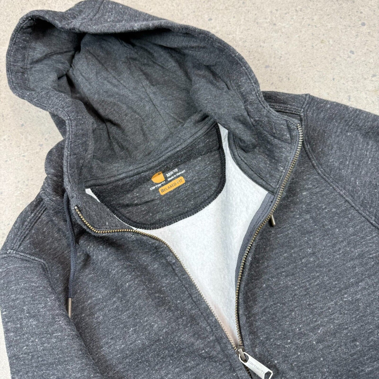 Carhartt Hoodie Full Zip Small Mens Charcoal Grey