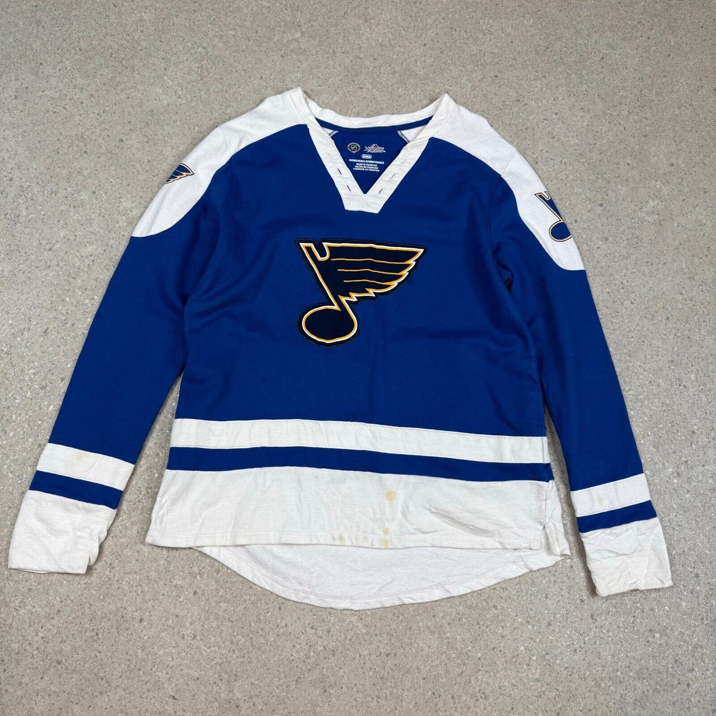 Vintage NHL Womens Jumper Medium Blue Embroidered