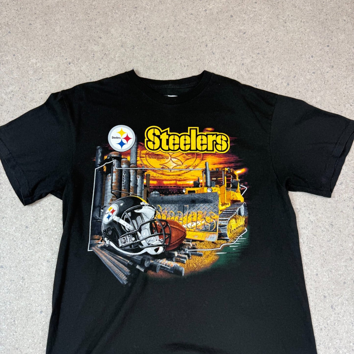 Steeler NFL T Shirt Large Black