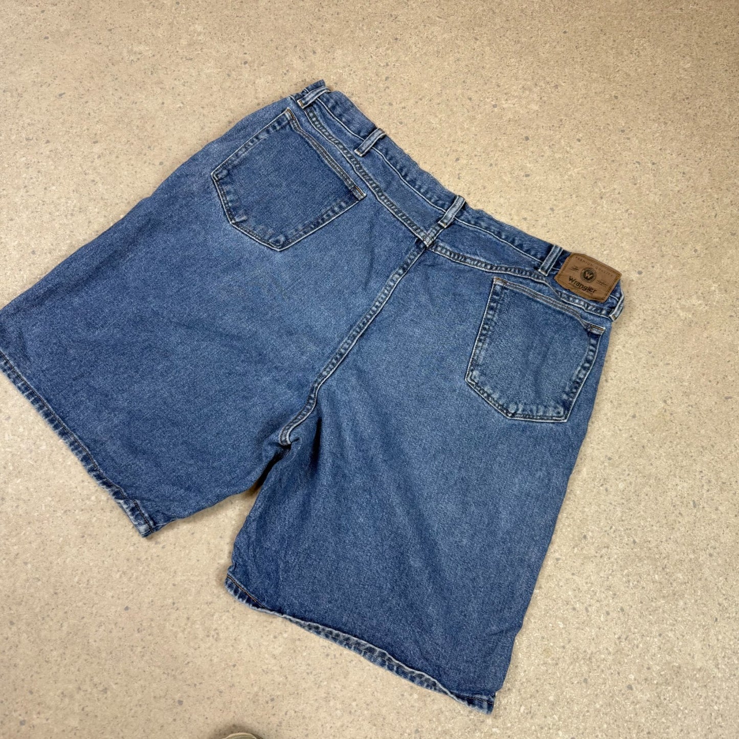 Wrangler Jorts 44” Blue Baggy Fit Denim