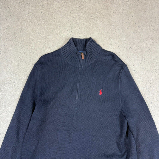 Polo Ralph Lauren 1/4 Zip Jumper Medium Navy
