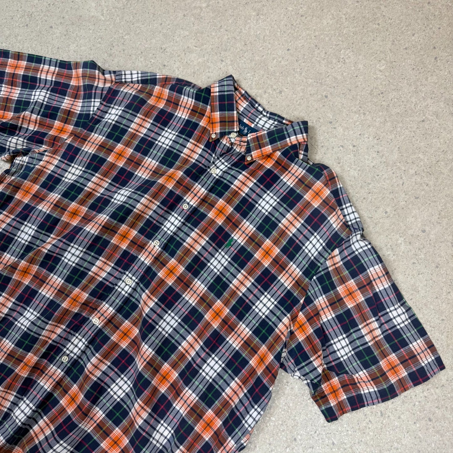Ralph Lauren Shirt 2XL Multi Check Embroidered Logo Blake Short Sleeve