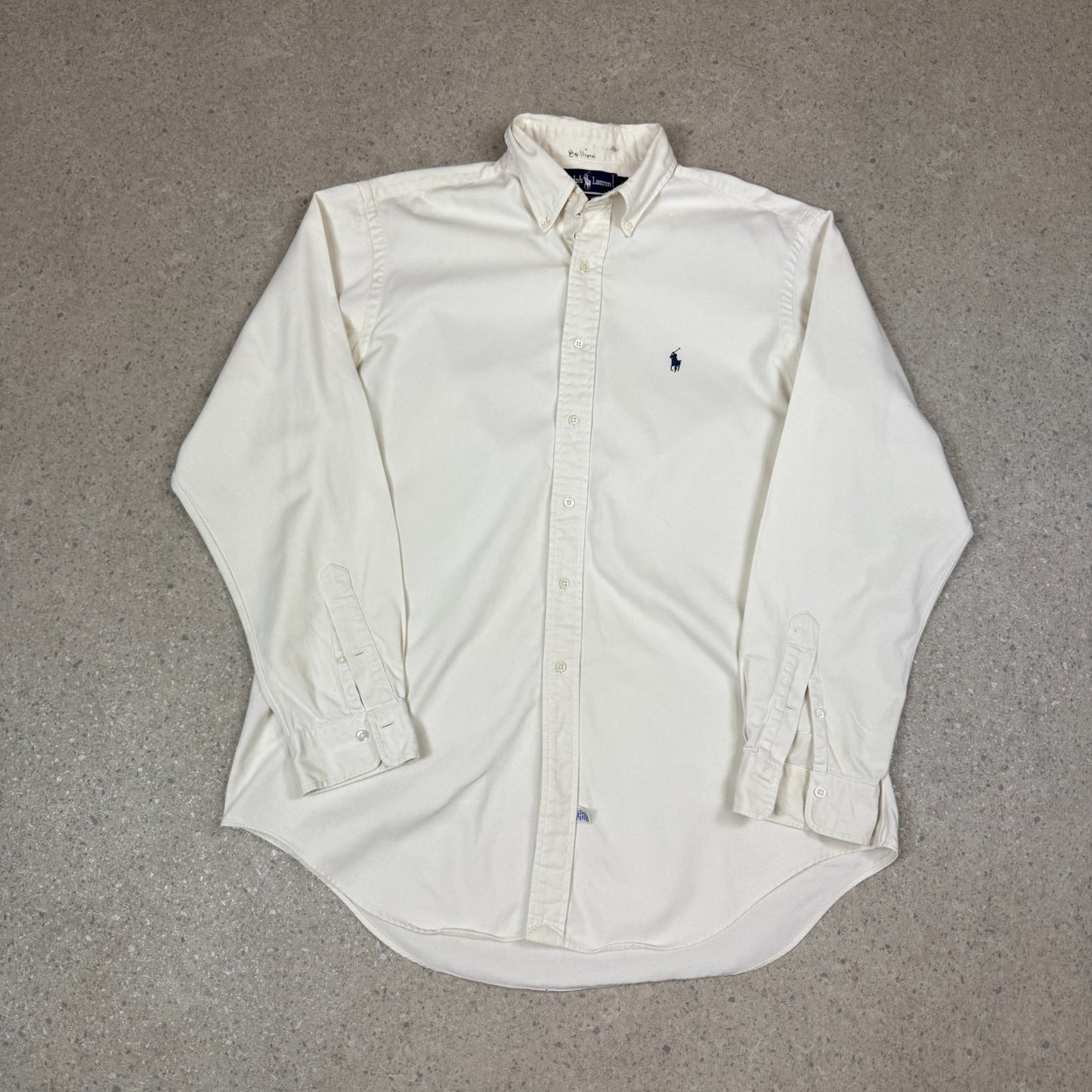 Ralph Lauren Shirt Large Off White Colourway Heavyweight Cotton