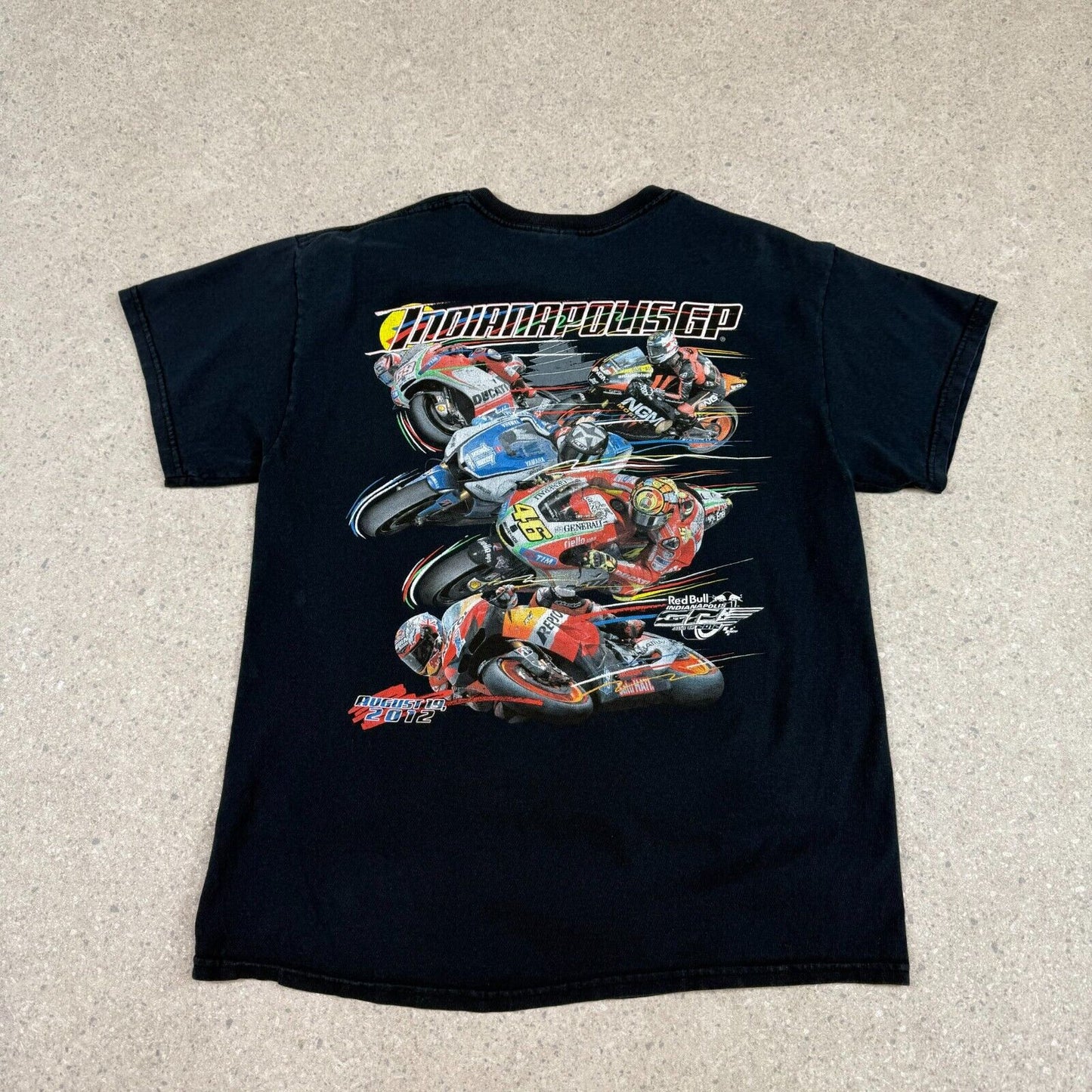 Red Bull Indianapolis GP T Shirt Large Navy 2012