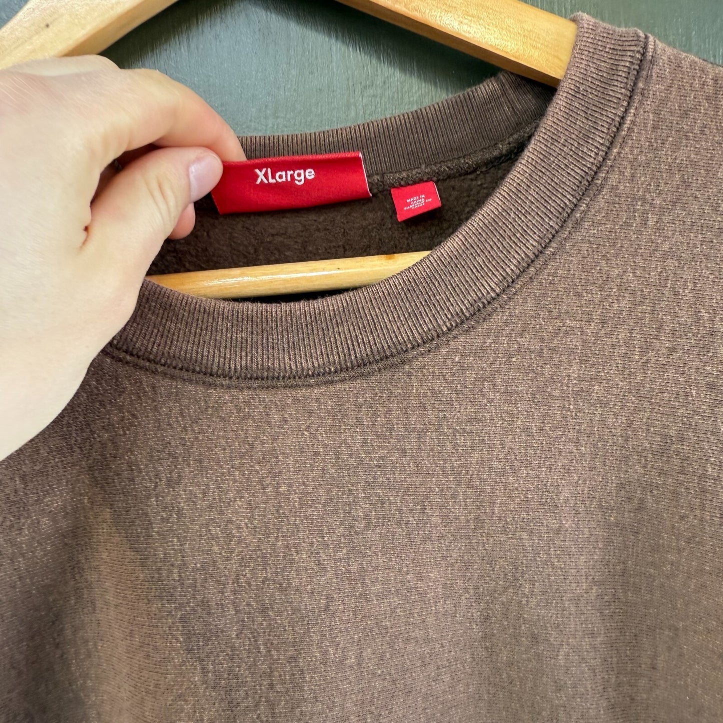 Supreme Box Logo Sweatshirt Brown XL Boxy Fit Long Sleeve