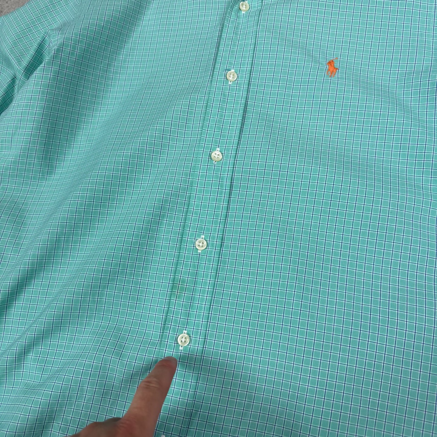 Ralph Lauren Shirt Small Check Green Colourway Long Sleeve