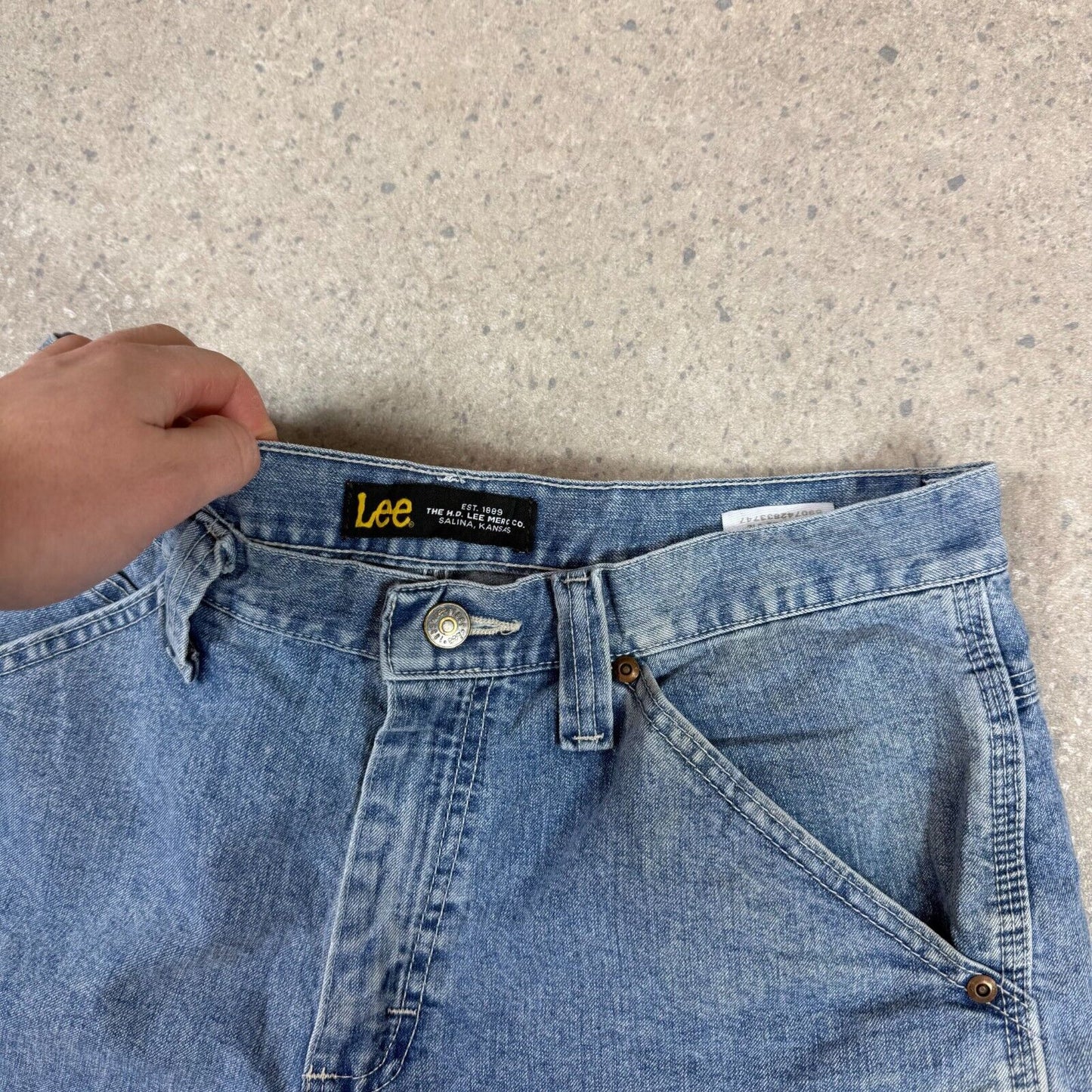Lee Jorts 32” Blue Baggy Fit Denim Shorts Summer
