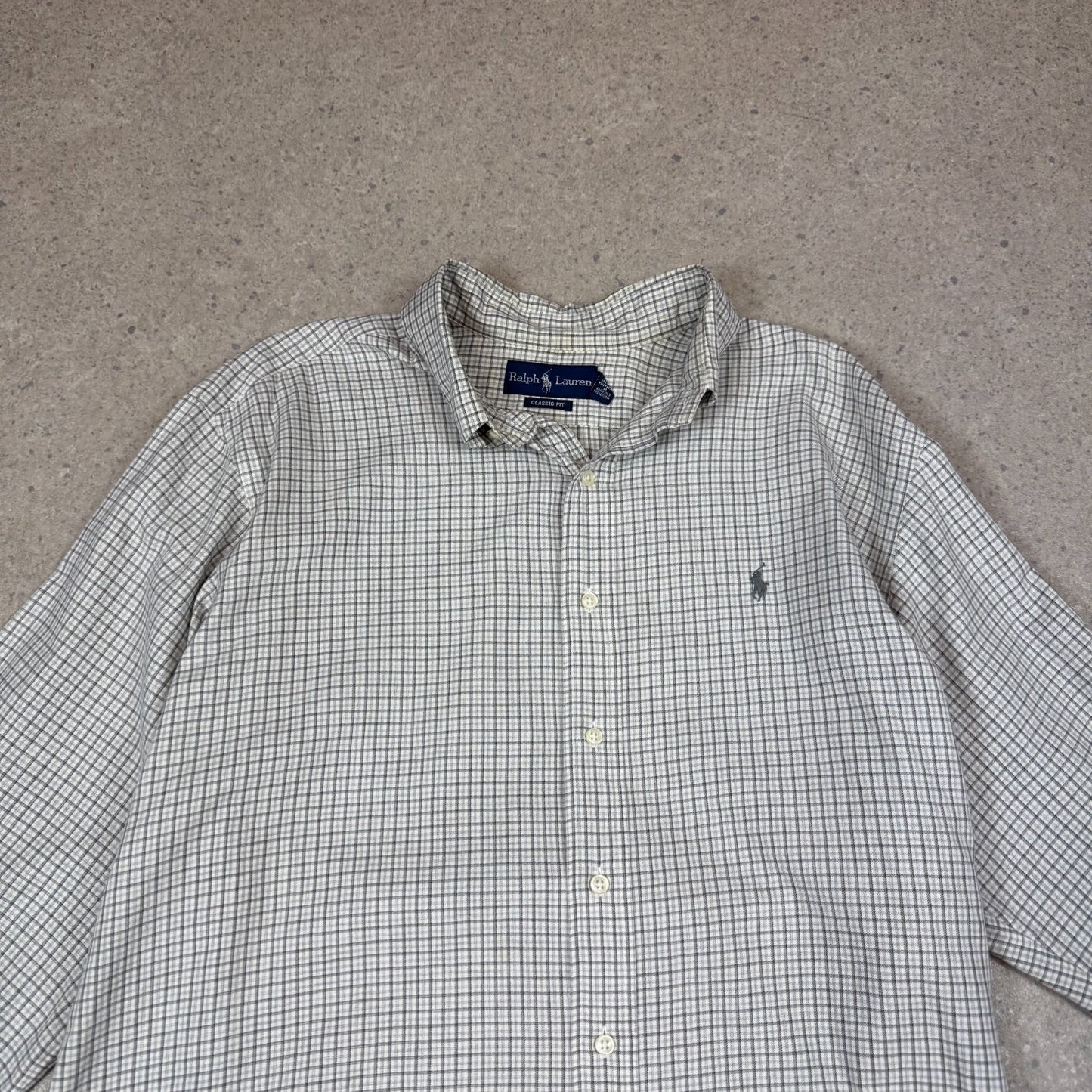 Ralph Lauren Check Shirt XL Cream / Grey Colourway