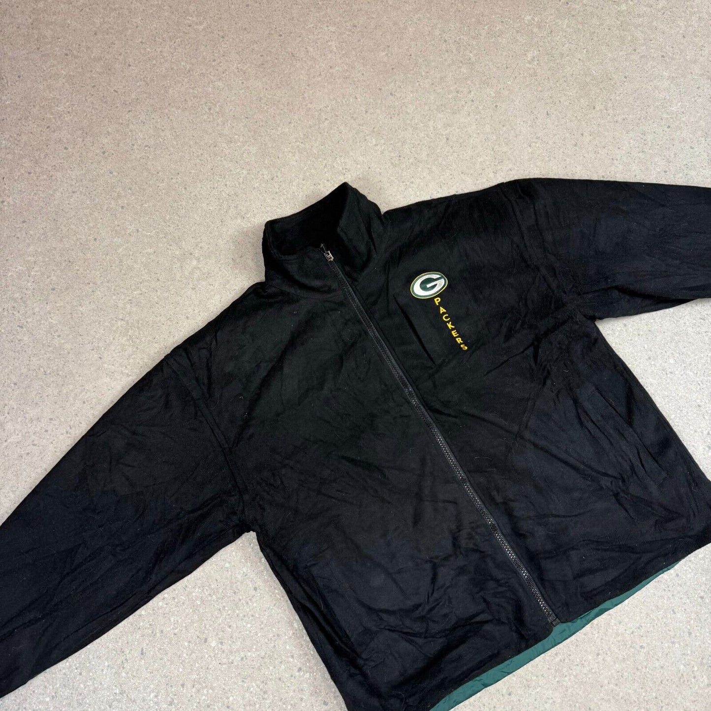 Pro Player Green Bay Packers Reversible Jacket XL Green Black