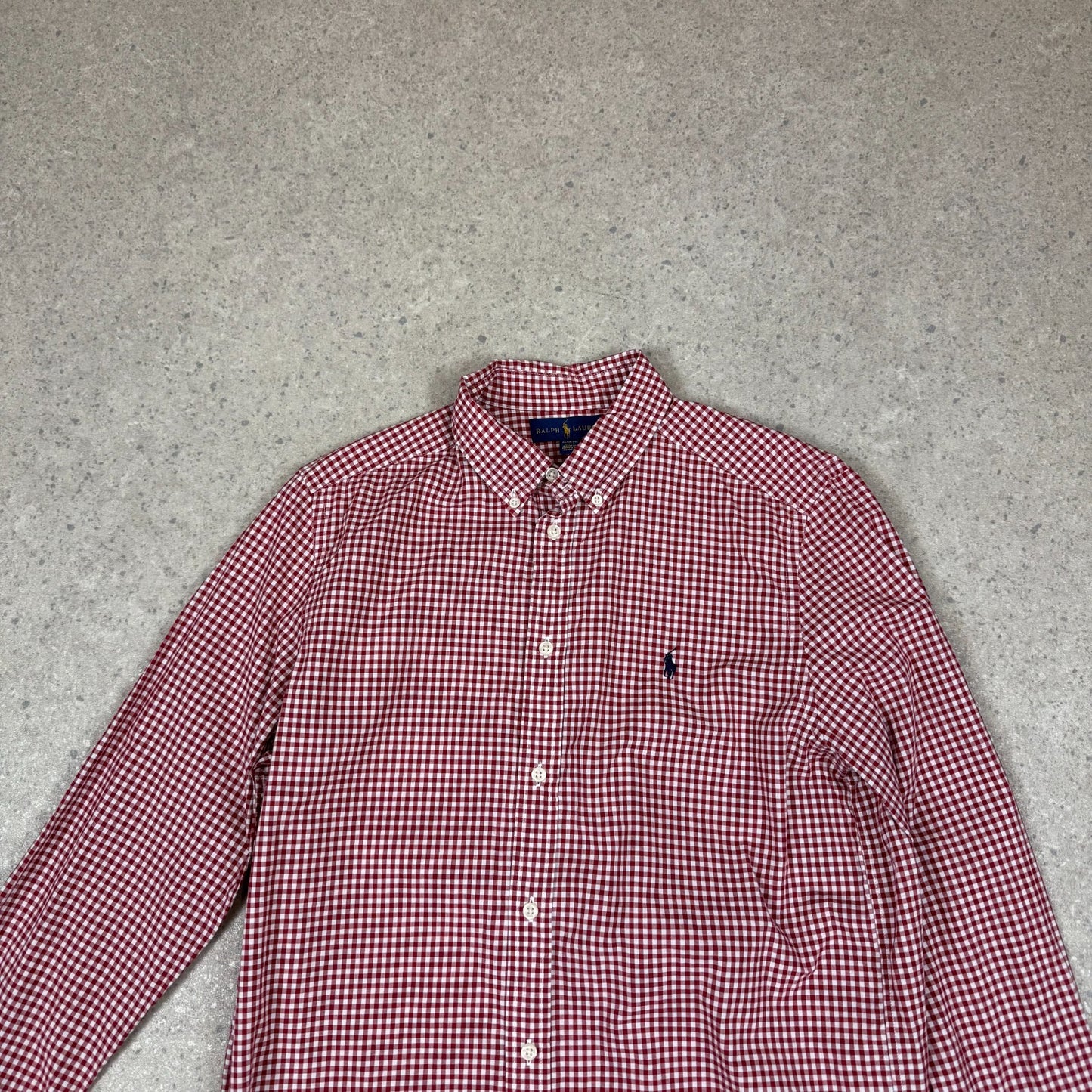 Ralph Lauren Shirt Small Red White Colourway Check Embroidered Logo