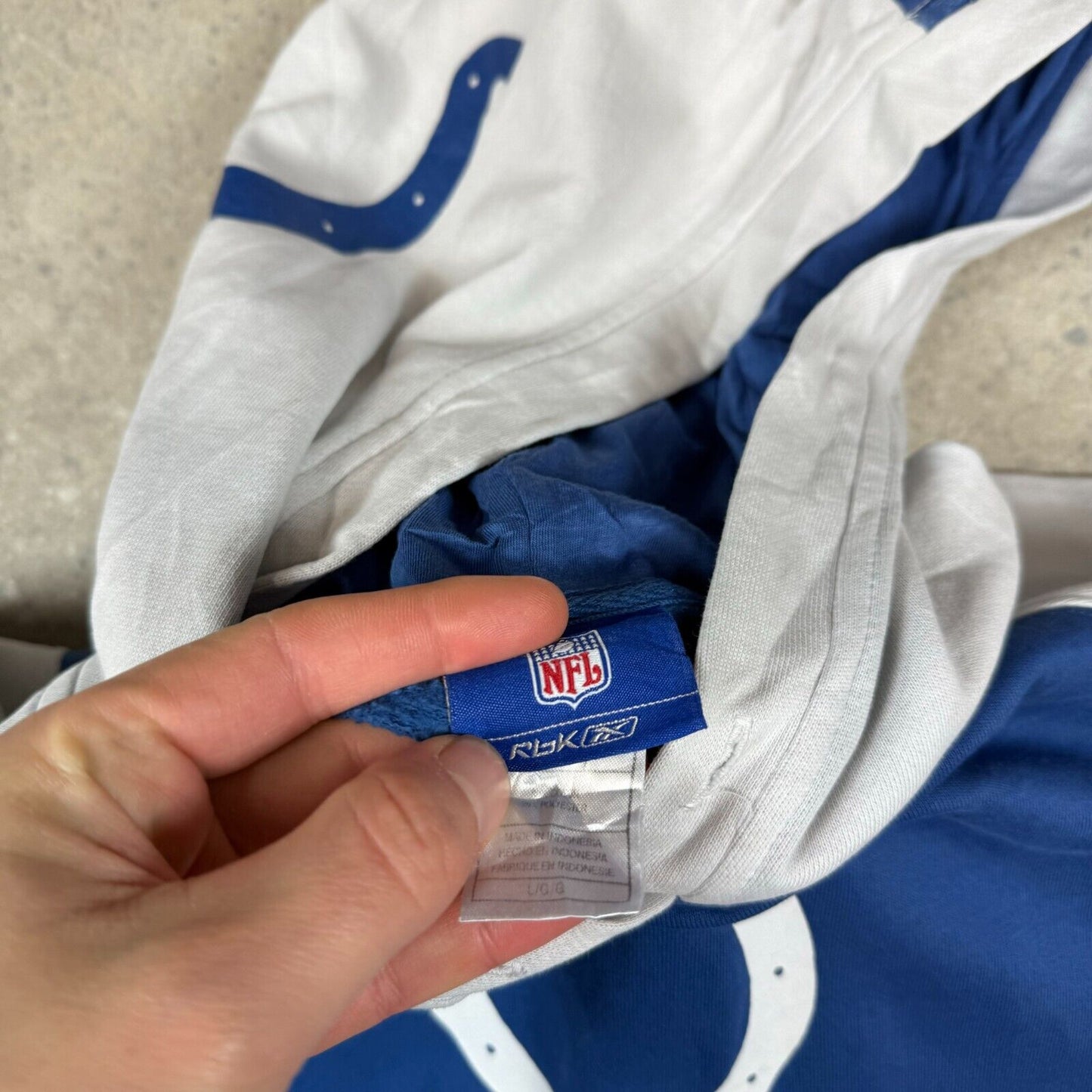 NFL Indianapolis Colts USA Football Hoodie XL Blue White