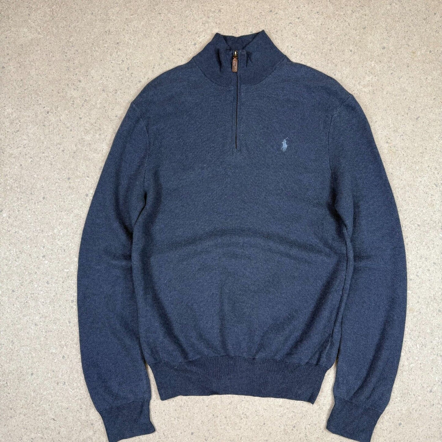 Ralph Lauren 1/4 Zip Jumper Medium Blue