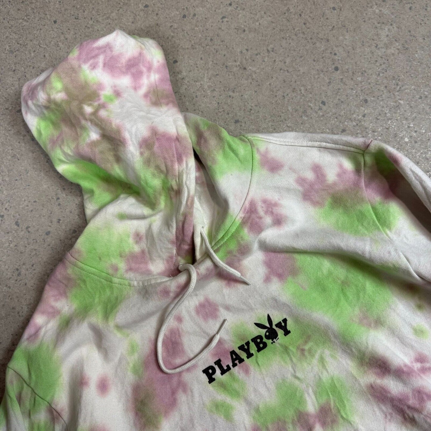 Playboy Tie Dye Hoodie Large Green Purple