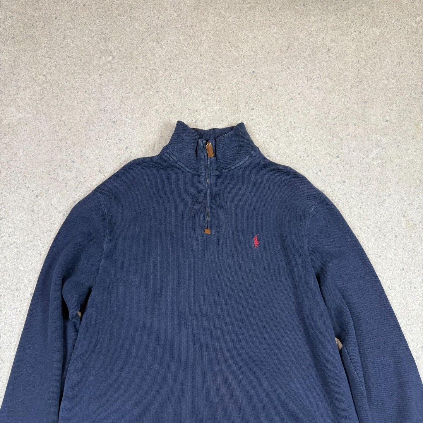 Ralph Lauren 1/4 Zip Jumper Medium Navy