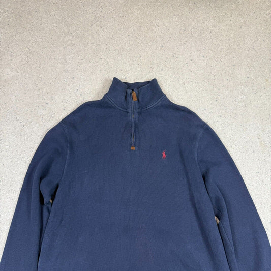 Ralph Lauren 1/4 Zip Jumper Medium Navy