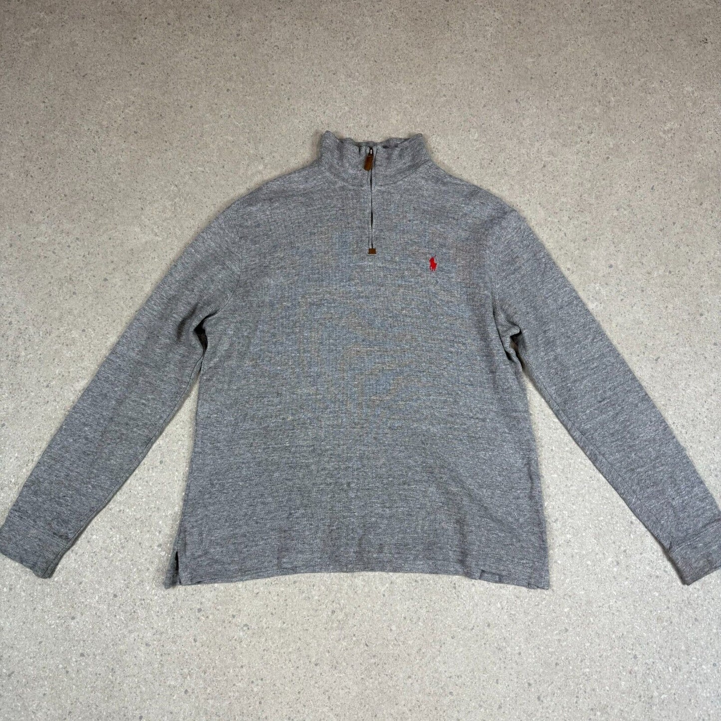 Ralph Lauren 1/4 Zip Jumper Medium Grey Colourway Preppy