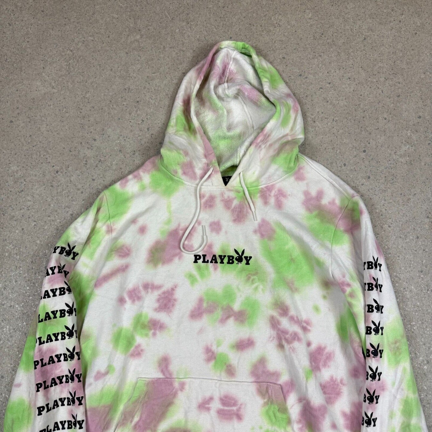 Playboy Tie Dye Hoodie Large Green Purple