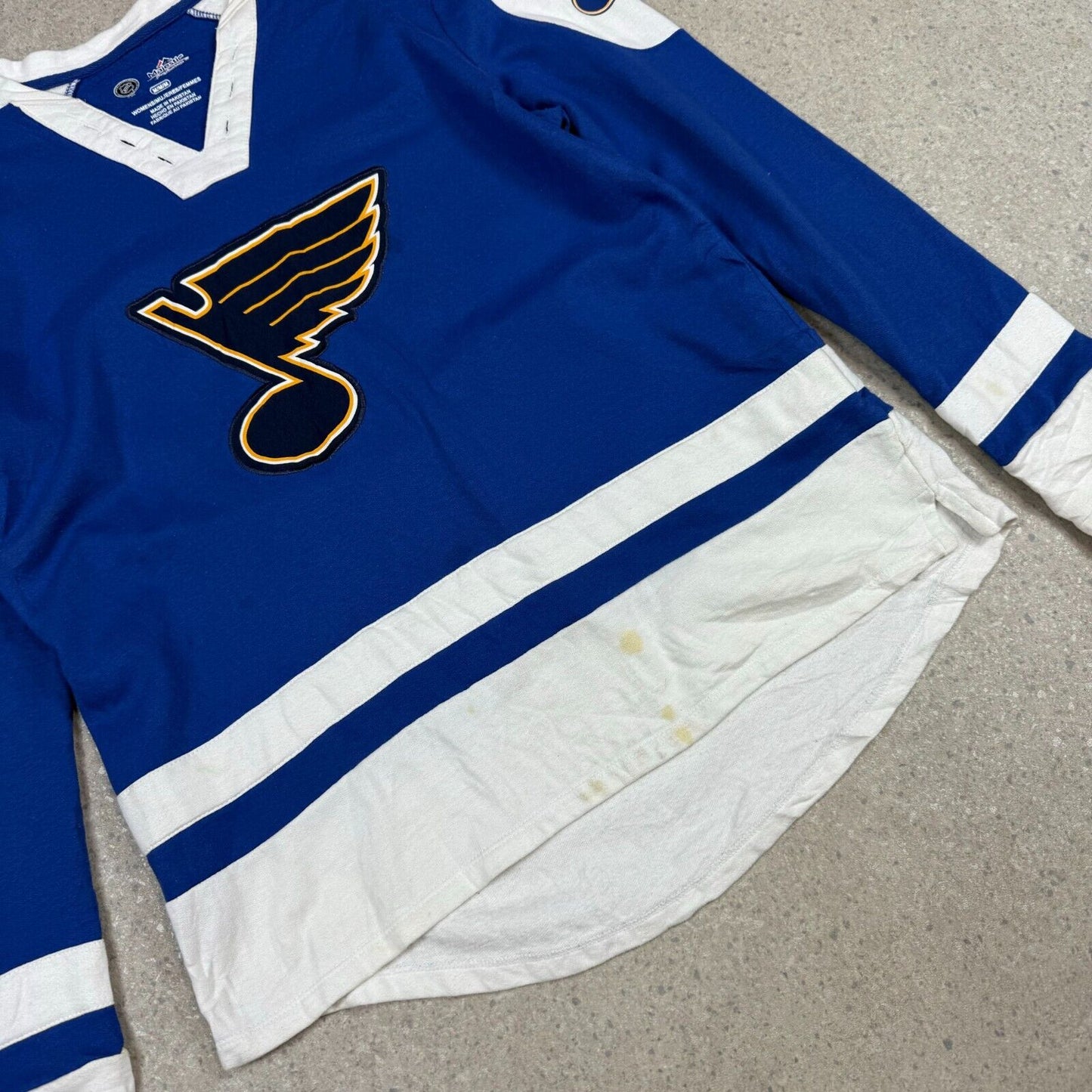 Vintage NHL Womens Jumper Medium Blue Embroidered