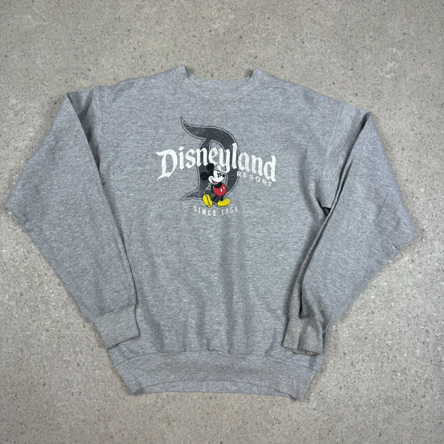 Disneyland Parks Resort Sweatshirt Small Gray Mickey Mouse Trip Y2K Crew Neck