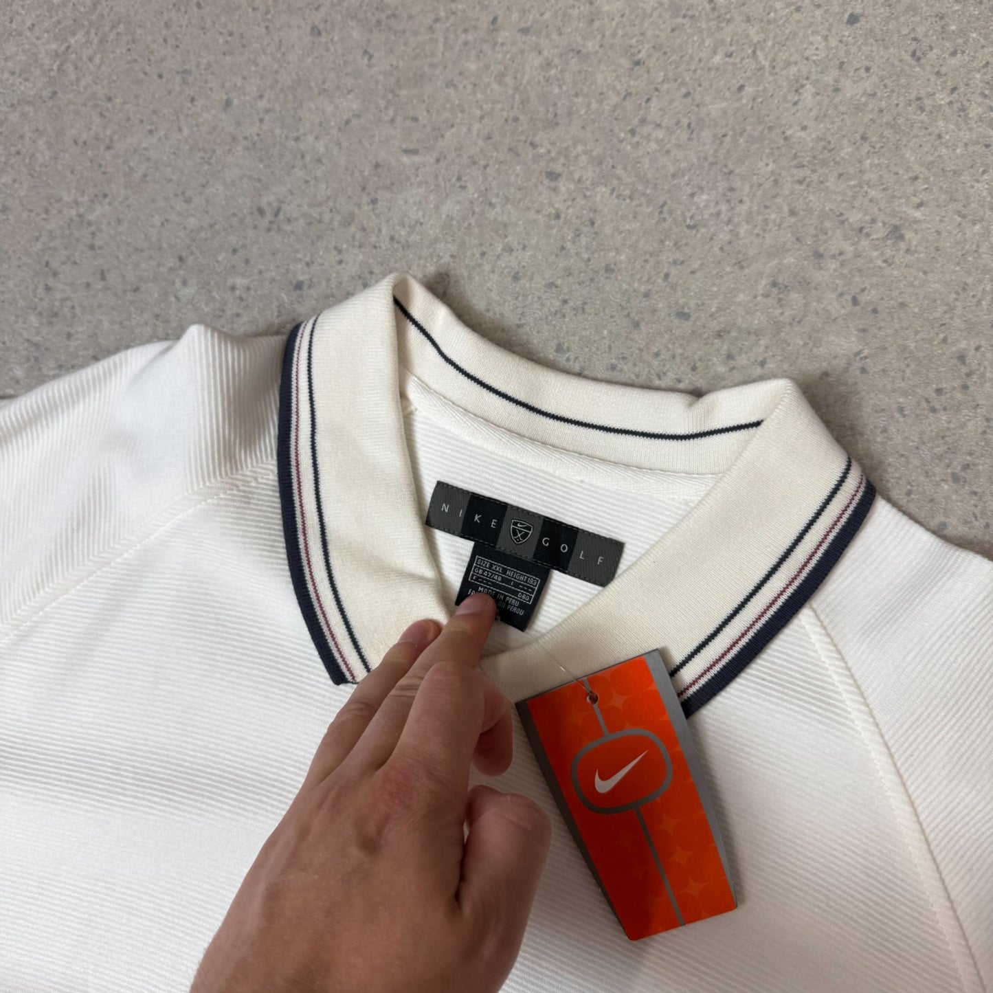Nike Golf Polo Shirt 2XL Cream Colourway Relaxed Fit Vintage Heavyweight