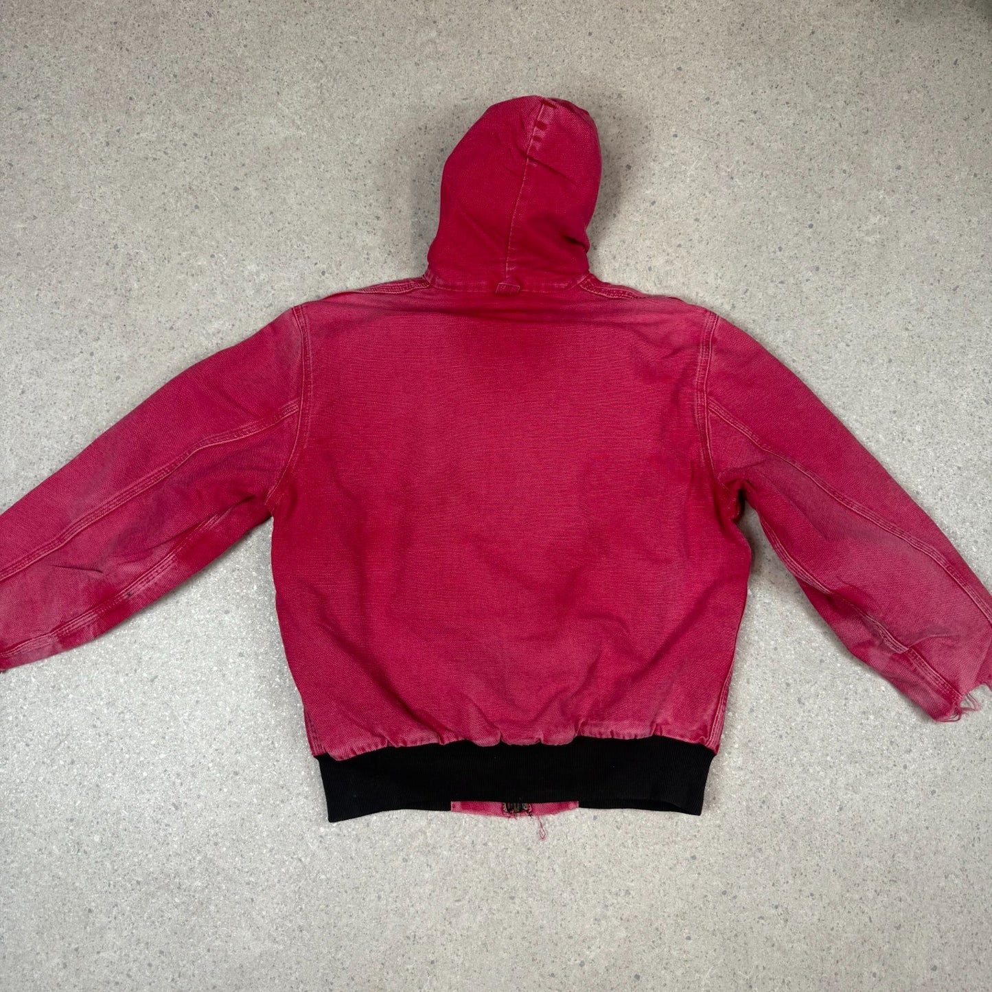 Carhartt Active Jacket Red Pink Colourway Small Embroidered Logo Hoodie