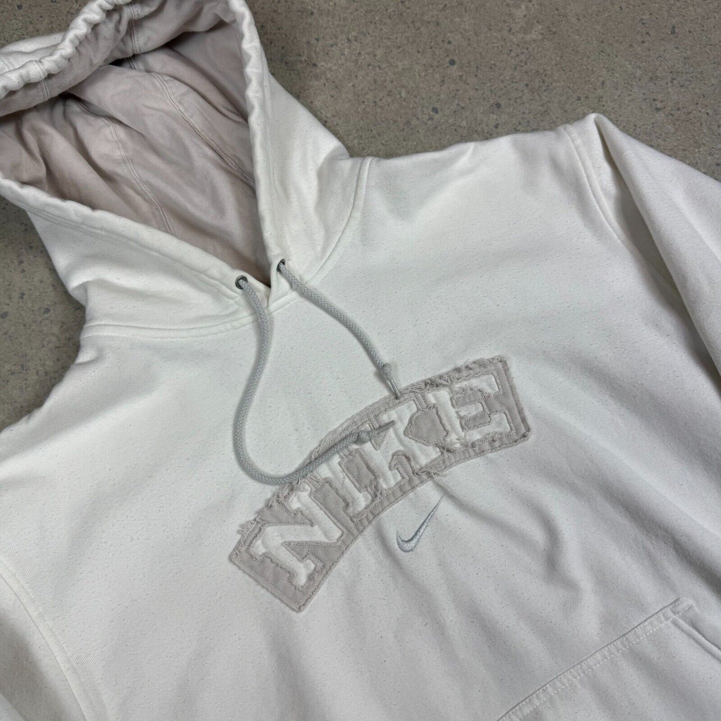 Nike Hoodie XL Y2K Silver Tag Cream Colourway