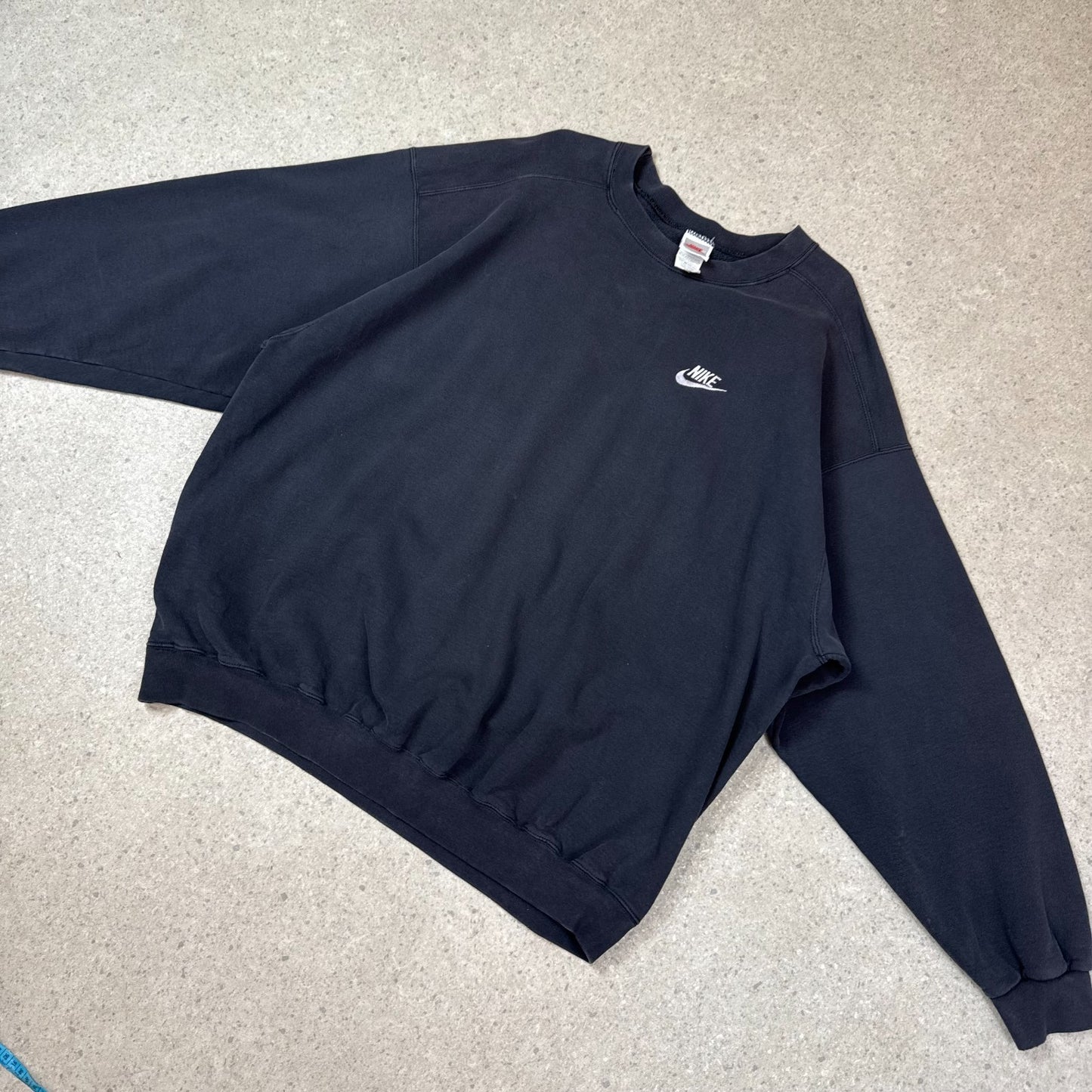 Nike Club Sweater 90s 2XL Black Colourway Made in USA Heavyweight