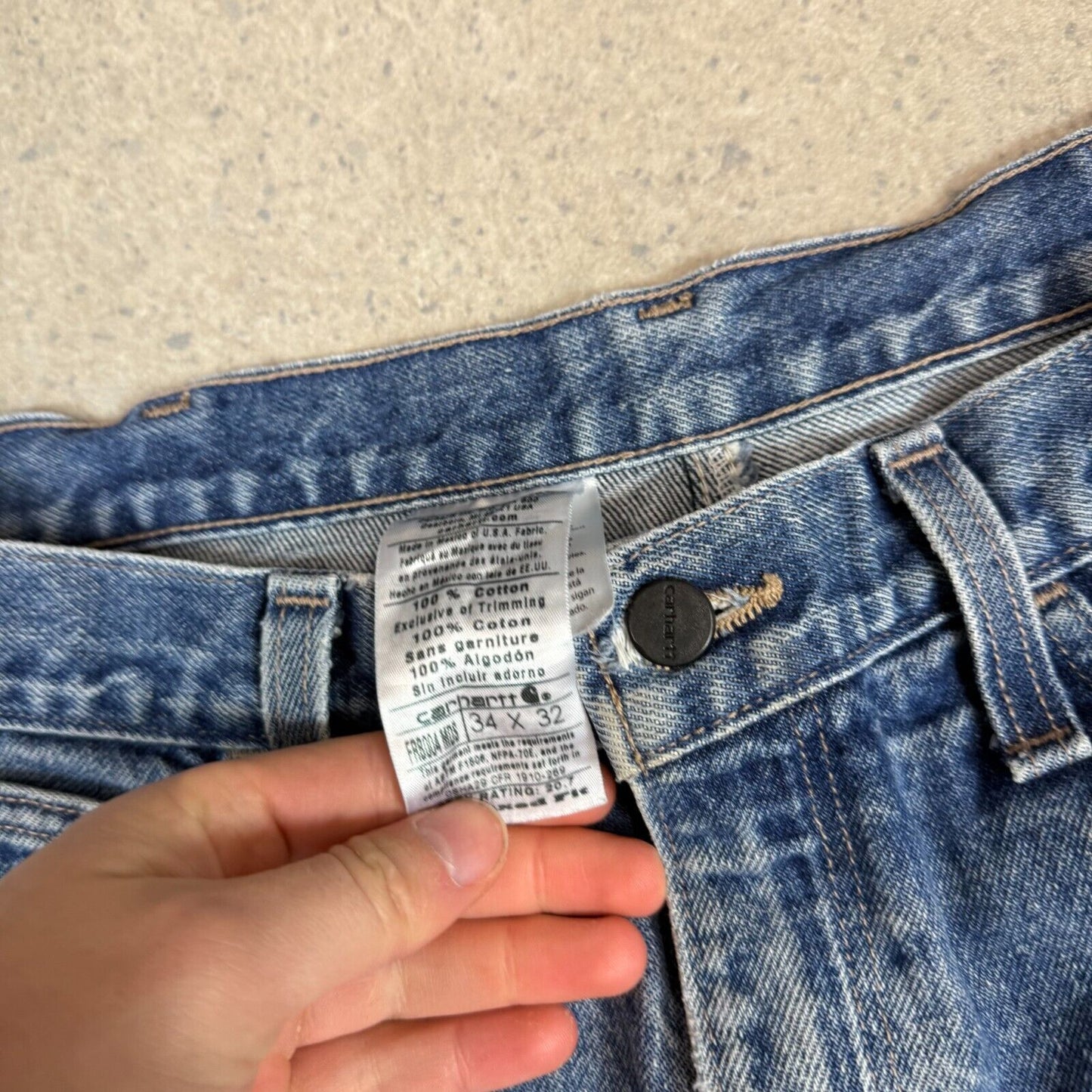 Carhartt Jeans 34x32 Blue Relaxed Fit Baggy Fit