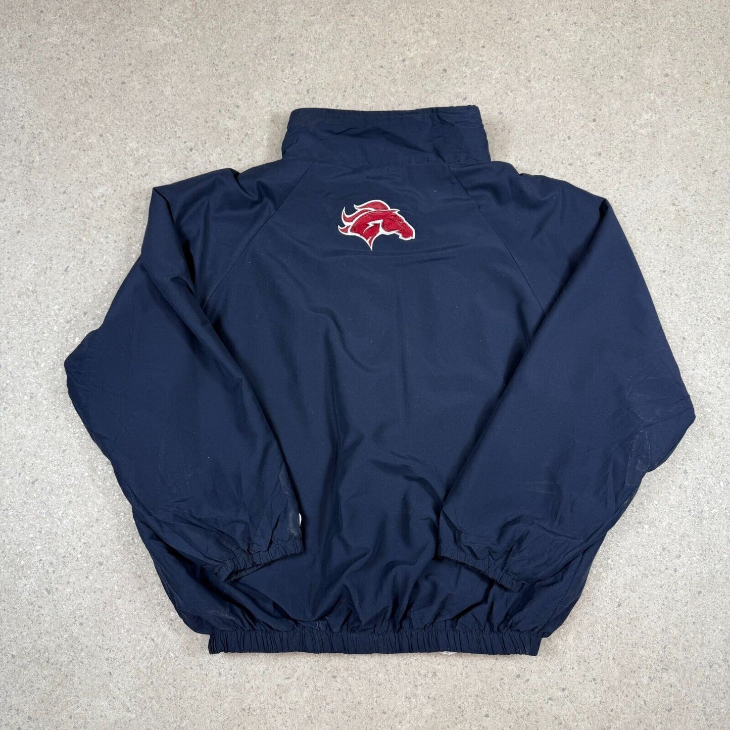 Herriman Windbreaker XXL Blue Vintage Made in USA College Jacket Embroidered 90s