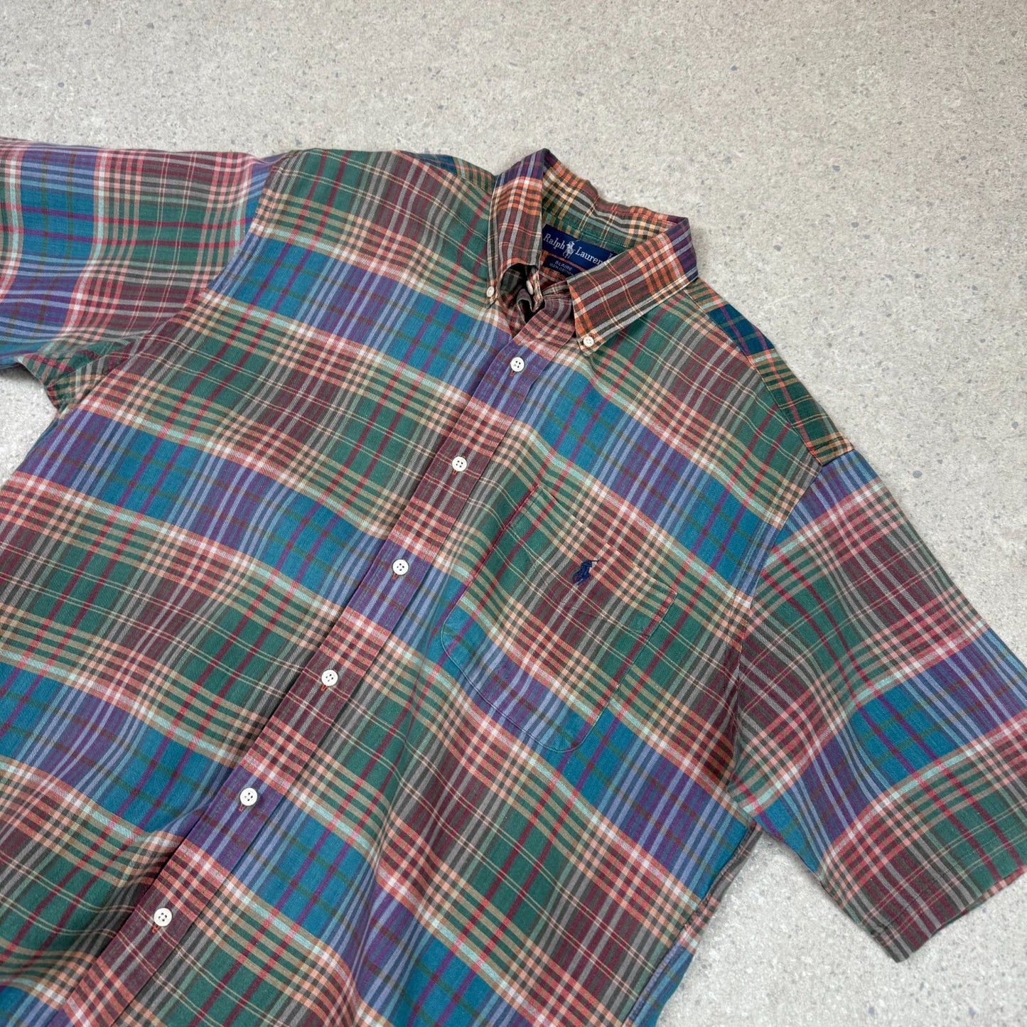 Ralph Lauren Short Sleeve Shirt M/L Blake Cotton Embroidered Logo Button Down